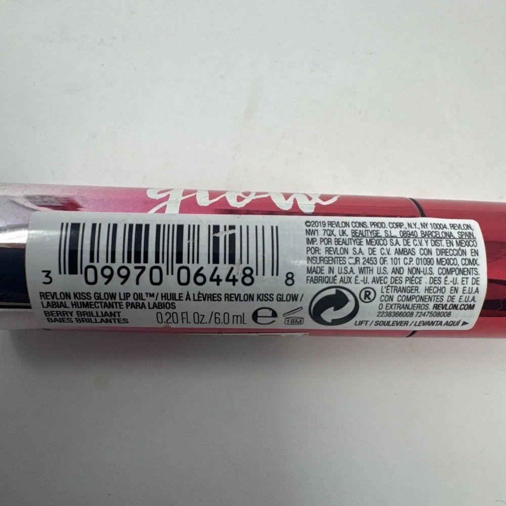 8 REVLON Kiss Glow Lip Oil Berry Brilliant #008